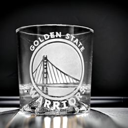 Crystal Rocks Glass with Basketball design on bottom